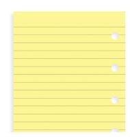 Filofax papír linkovaný žlutý Mini