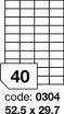Samolepící etikety 52,5x29,7mm bílé 1000 listů R0ECO.0304F