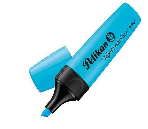 Pelikan Textmarker 490 zvýrazňovač pastelový modrý