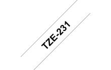 TZE-231,  bílá/černá, 12mm (3)