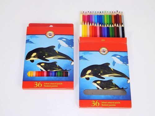 Koh-I-Noor 3555/36 školní pastelky 36ks zvířata