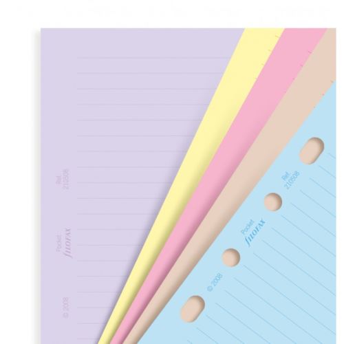 Filofax náplň do diáře formát A5 papíry linkované barevné