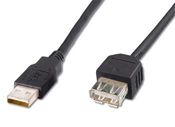 Kabel USB 2.0 A-A prodlužovací 0,3m