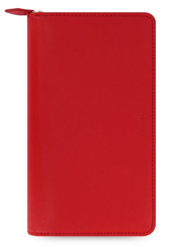 Diář Filofax Saffiano Compact Zip červený