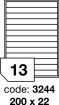 Samolepící etikety 200x22mm bílé 1000 listů R0ECO.3244F Samolepící etikety 200x22mm bílé 1000 listů R0ECO.3244F
