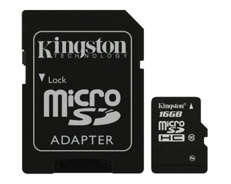 Kingston SDHC 16GB MicroSDHC Card Class 10 + adaptér SD
