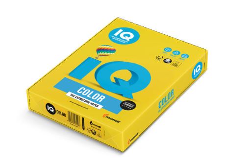 Papír IQ Color A4 160g IG50 intenzivní žlutá 250listů
