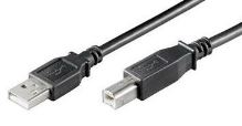 PremiumCord Kabel USB 2.0, A-B, 5m, černá (1)