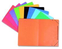 Papírové desky Prešpán bez klop s gumou oranžové