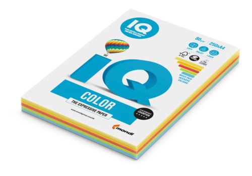 Papír IQ Color A4 80g 250 listů mix intenzivních barev