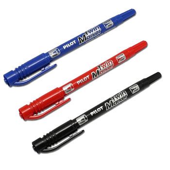 Permanentní popisovač Pilot Twin Marker BeGreen oboustranný