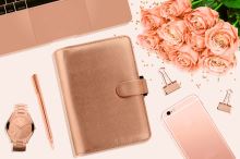 Filofax Saffiano A5 Rose Gold diář (1)