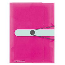 Desky plastové A4 3 klopy s gumičkou růžové