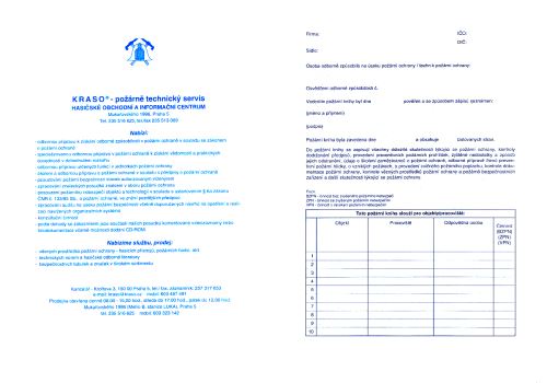 Tiskopis Požární kniha A4