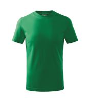 Triko Basic dětské krátký rukáv středně zelené  (4)