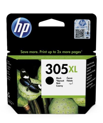 HP 305XL BK originální inkoustová náplň černá 3YM62AE