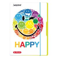Herlitz papírové desky s gumou 3 klopy Smiley Rainbow