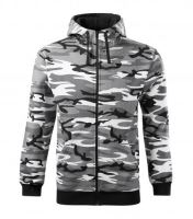 MALFINI Mikina pánská Camo Zipper