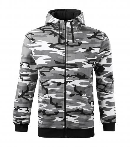 MALFINI Mikina pánská Camo Zipper