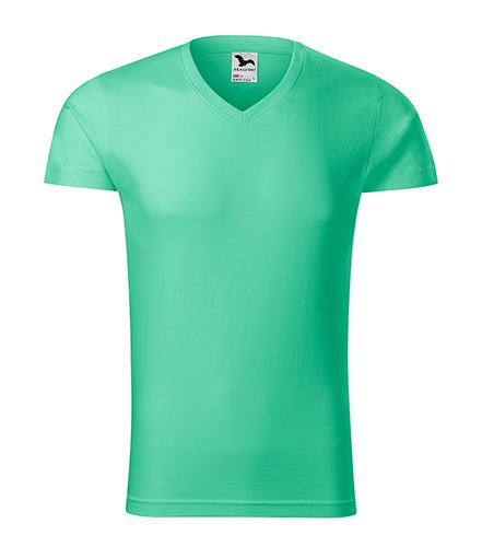 MALFINI Tričko pánské Slim Fit V-neck