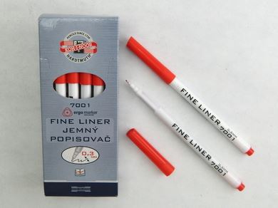 Koh-I-Noor popisovač červený 7001 tenký