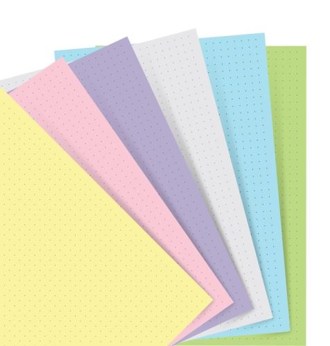 Notebook náplň A5 papíry tečkované pastelové