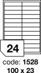 Samolepící etikety 100x23mm bílé 1000 listů R0ECO.1528F