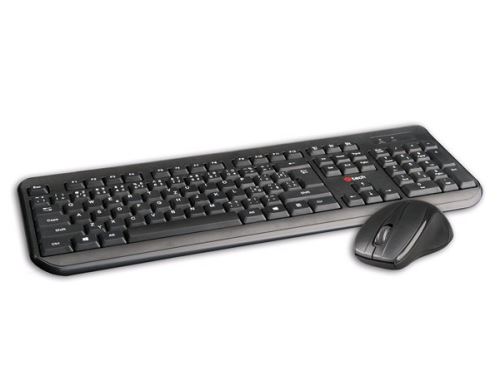 C-Tech WLKMC-01 set klávesnice s myší bezdrátový černý USB