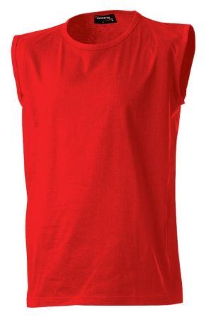 Pánské triko bez rukávu 009 tílko červené L