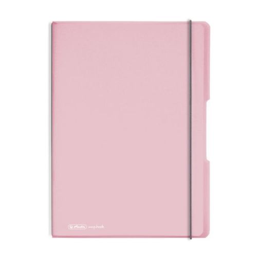 Herlitz sešit flex A4/2x40 listů čtverečkovaný + linkovaný rose